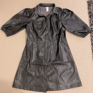 Faux Leather Mini Dress H&M